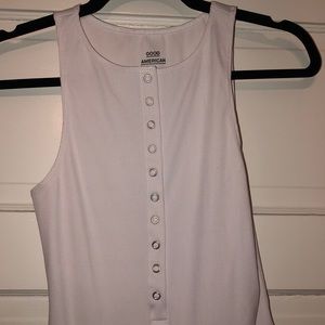 Never worn! Good American white snap bodysuit